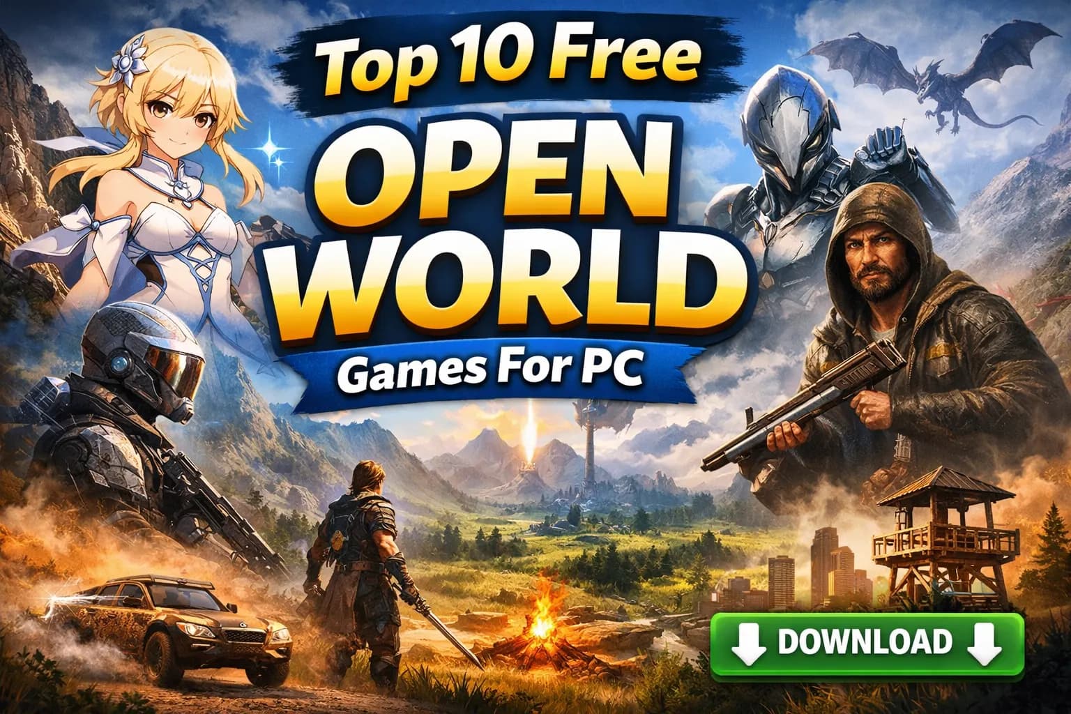 Top 10 Free Open-World Games for PC | Download & Explore Vast Virtual Worlds