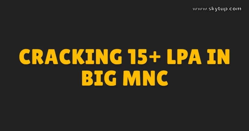 A roadmap to MNC'S — CodingNow Blog