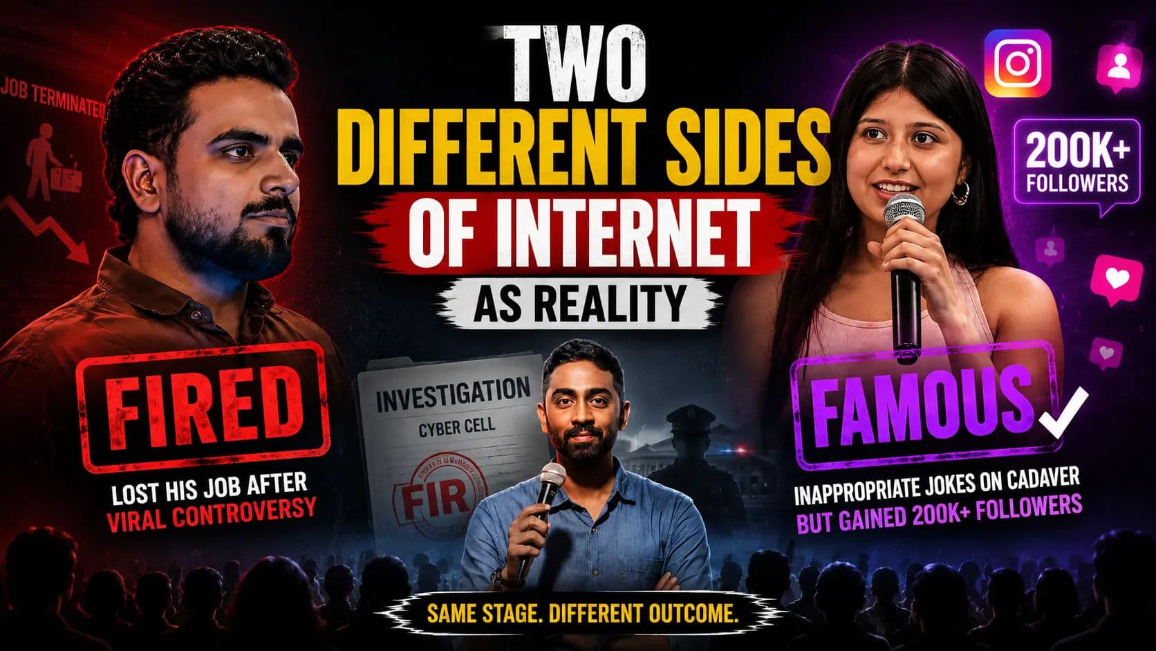 Two Sides of the Internet: Same Stage, Same Controversy, Completely Different Outcomes